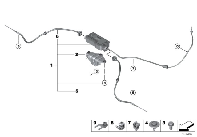 2014 BMW X5 Parking Brake / Actuator Diagram