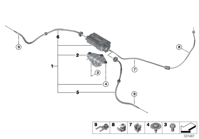 2017 BMW X5 M Parking Brake / Actuator Diagram