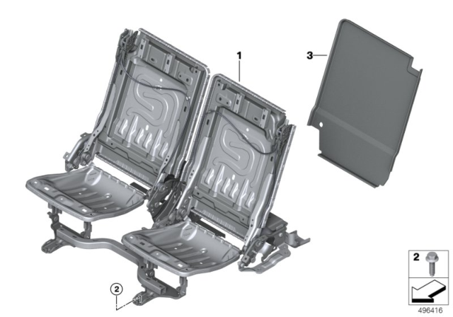 2020 BMW X5 SEAT STRUCTURE Diagram for 52307440489