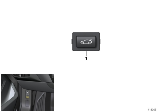 2019 BMW i3s Trunk Unlocking Switch Diagram