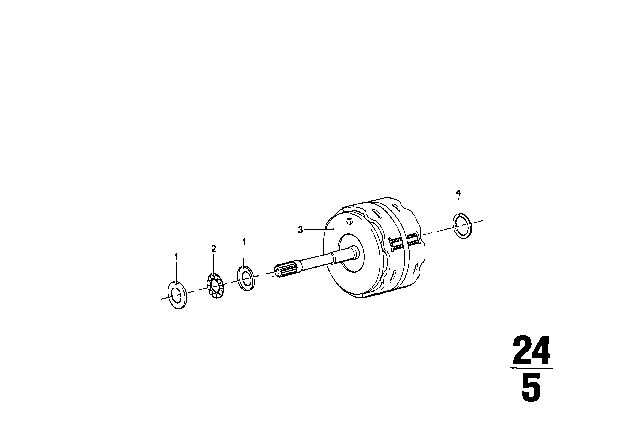 1972 BMW 2002 Drive Clutch (ZF 3HP12) Diagram 1