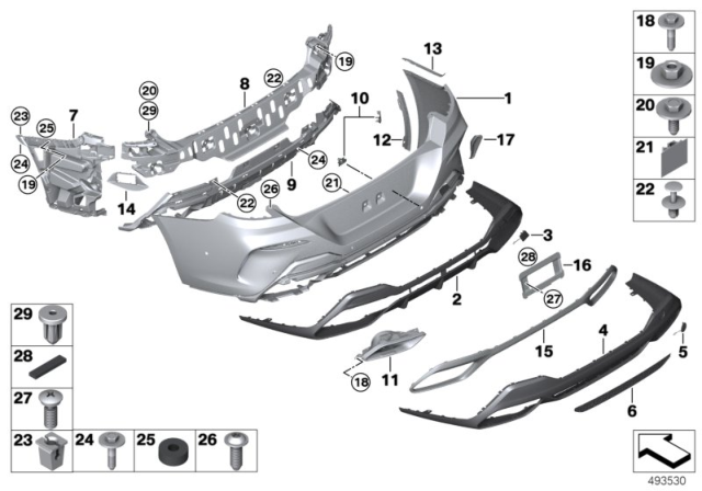 2020 BMW 840i M Trim Panel, Rear Diagram