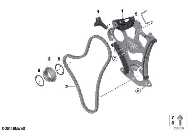 2010 BMW 328i Lubrication System / Oil Pump Drive Diagram