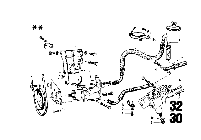 1970 BMW 2800CS Hydro Steering - Oil Carrier Diagram 7