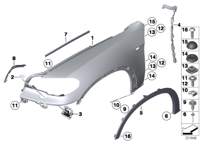 2008 BMW X5 Side Panel, Front Diagram 2