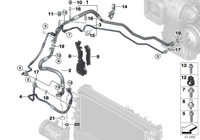 2018 BMW X2 Sealing, Engine Compartment Left Diagram for 64539312778