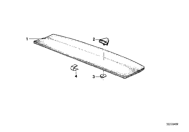 1985 BMW 524td Rear Window Shelf Diagram