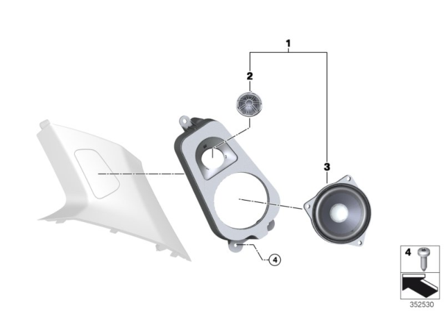 2016 BMW X6 Screw, Self Tapping Diagram for 07119907353