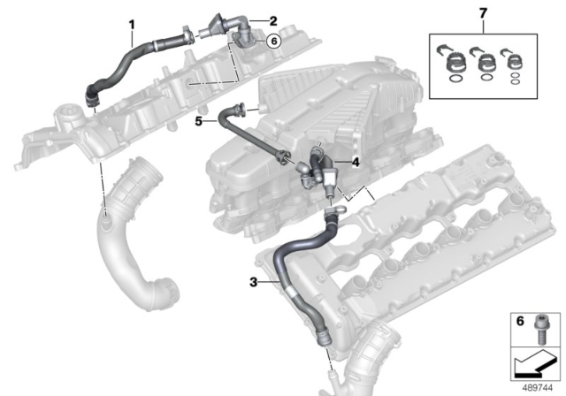 2019 BMW M760i xDrive CRANK CASE VENT VALVE Diagram for 11158692192