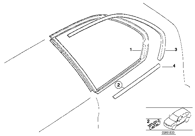 2003 BMW X5 Covering Upper Right Diagram for 51368408454