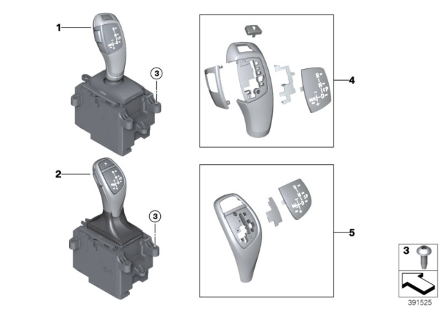 2017 BMW X5 Gear Selector Switch Diagram for 61319384929