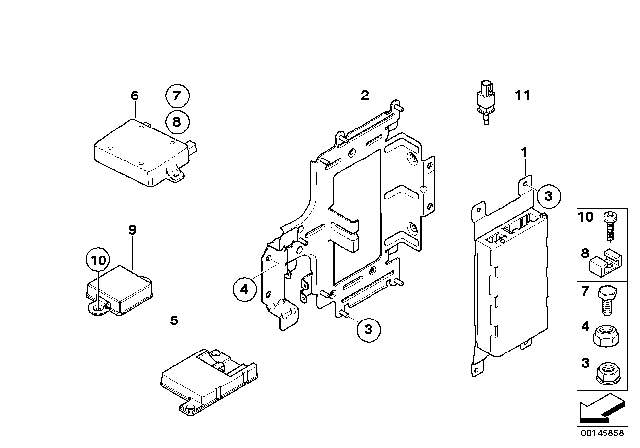 2011 BMW 328i xDrive Single Parts SA 639/SA 664, Trunk Diagram