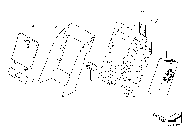 2002 BMW 745i Housing Parts, Cool box Diagram 1