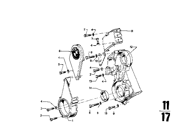 1972 BMW 2002tii Dust Protection Diagram for 11141253311