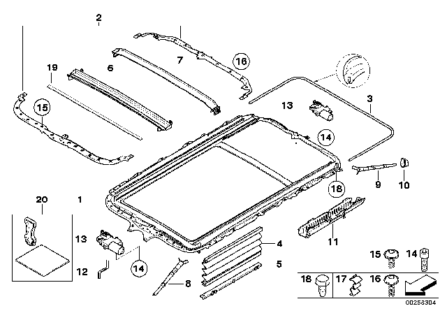 2009 BMW 535i xDrive Panoramic Glass Roof, Electric Diagram for 54137184899