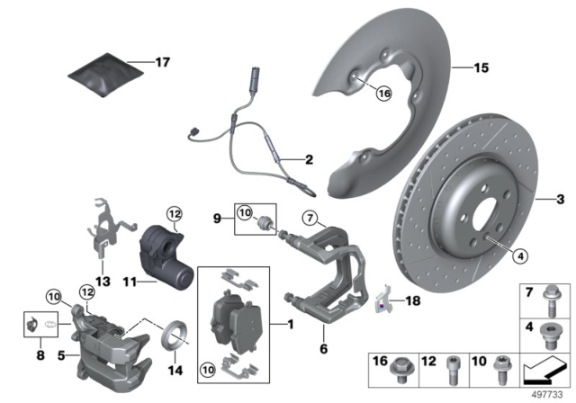 2020 BMW M340i BRAKE DISC VENTIL.W.PUNCHED Diagram for 34206896228