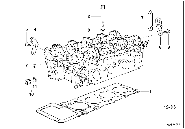 2003 BMW Alpina V8 Roadster Cylinder Head Gasket Diagram for 11127519405