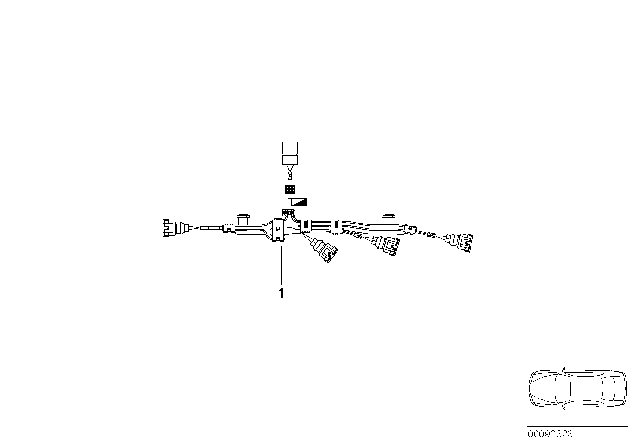 2005 BMW 745Li Wiring Harness, Injection Valve Diagram for 12517549051