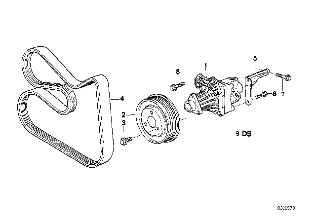 1993 BMW 850Ci Hydro Steering - Vane Pump Diagram