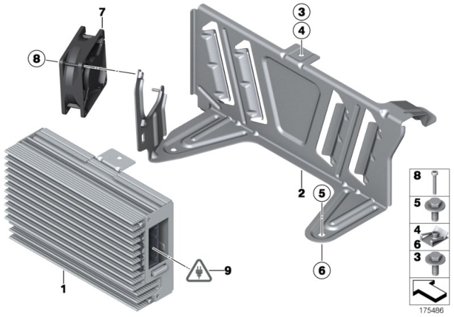 2012 BMW Alpina B7L Top-Hifi System Amplifier Diagram for 65129343764