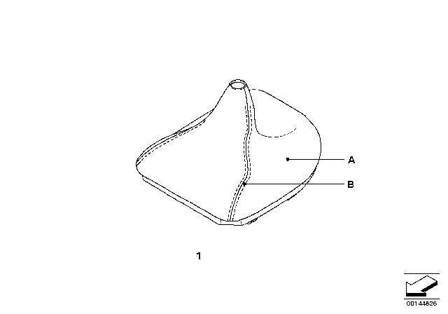 2010 BMW 535i xDrive Individual Shift Lever Cover Diagram