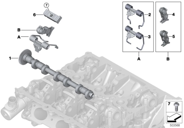 2015 BMW i8 Valve Timing Gear, Eccentric Shaft Diagram