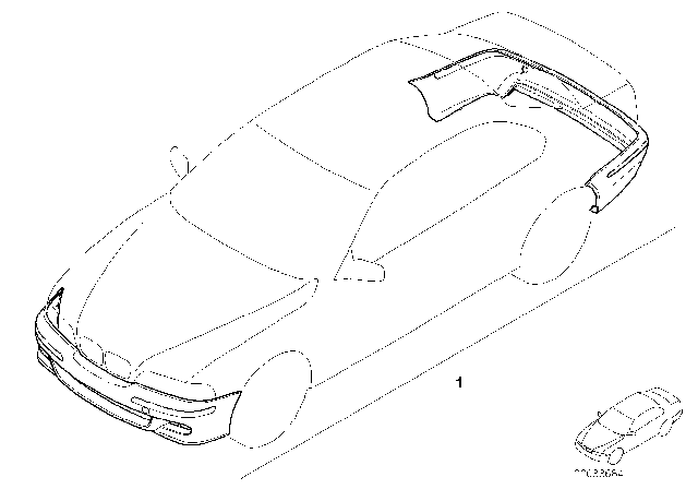 1997 BMW 540i Retrofit Kit M Aerodynamic Package Diagram