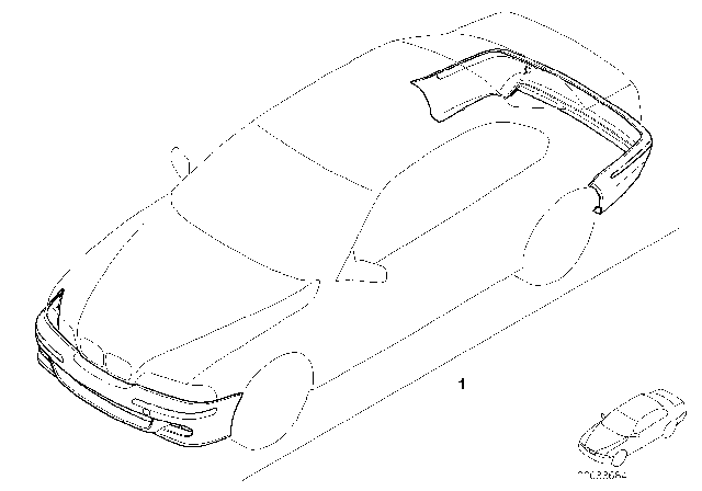 2000 BMW 528i Retrofit Kit M Aerodynamic Package Diagram