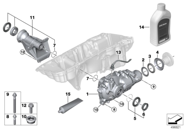 2020 BMW X4 M Front Axle Transmission Diagram