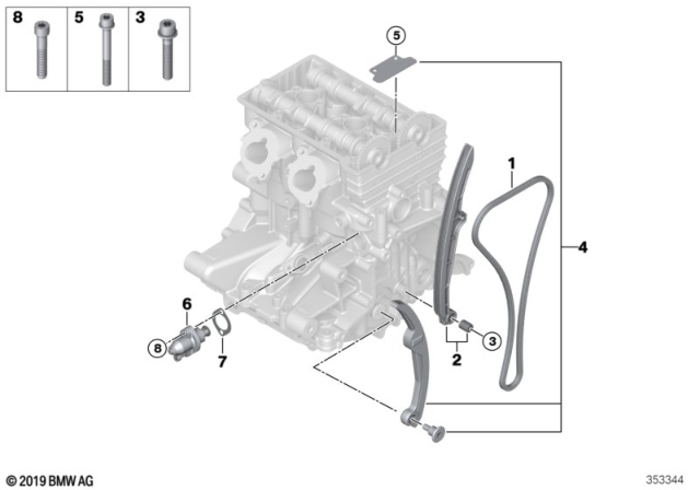 2018 BMW i3s Timing And Valve Train - Timing Chain Diagram