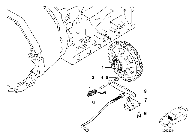 2000 BMW 740iL Parking Lock (A5S440Z) Diagram