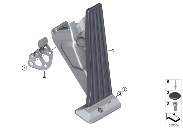 2019 BMW i8 Holder, Accelerator Pedal Module, Top Diagram for 51617326414