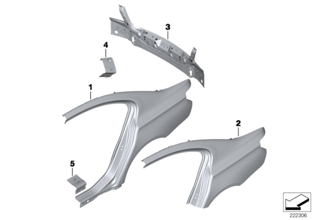 2015 BMW 535i Side Panel / Tail Trim Diagram