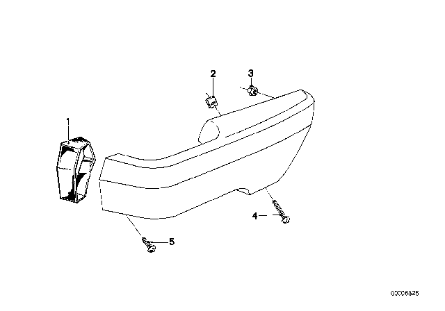 1978 BMW 530i Armrest - Single Parts Diagram 3