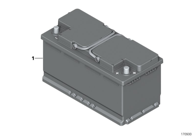 2018 BMW X4 Battery, Manuf.: Exide (Warranty Only) Diagram for 61217598775