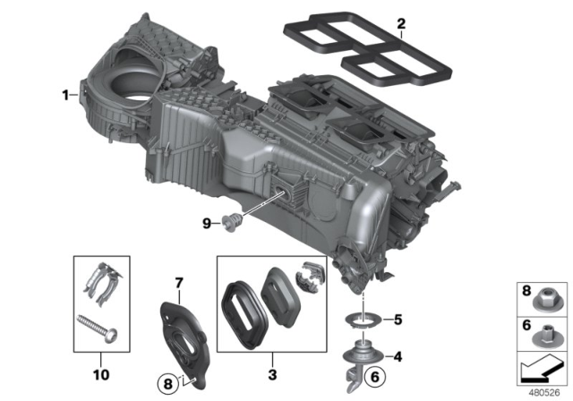 2020 BMW M4 Housing Parts - Air Conditioning Diagram