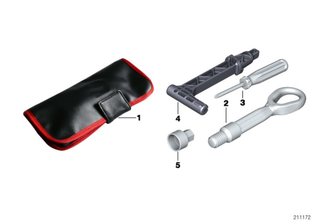 2013 BMW 640i Additional Tool Kit Diagram