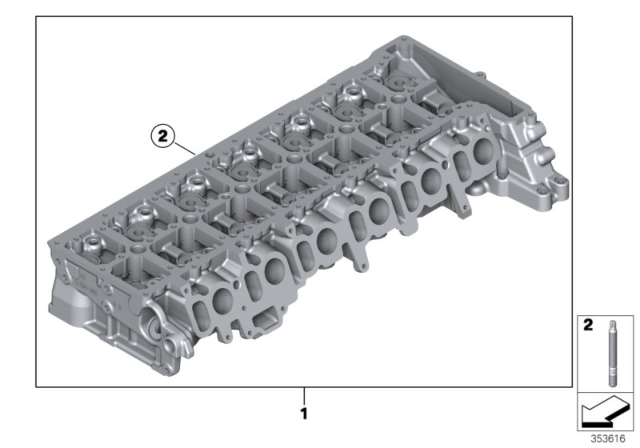 2014 BMW X5 Cylinder Head & Attached Parts Diagram 1