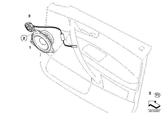 2010 BMW X3 3.0si(E83) Single Parts For HIFI System Diagram 2