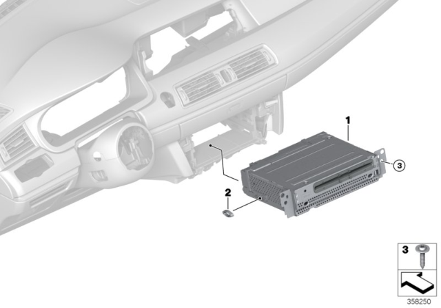 2015 BMW 550i GT xDrive Headunit Diagram 1