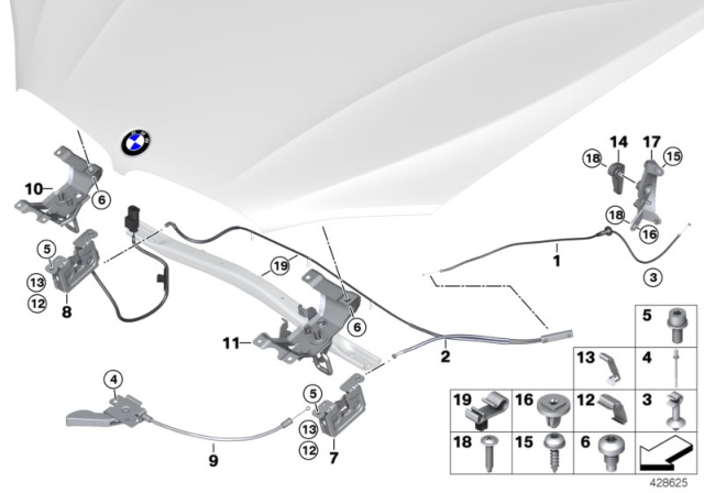 2014 BMW X5 Lock, Upper Section, Left Diagram for 51232571186