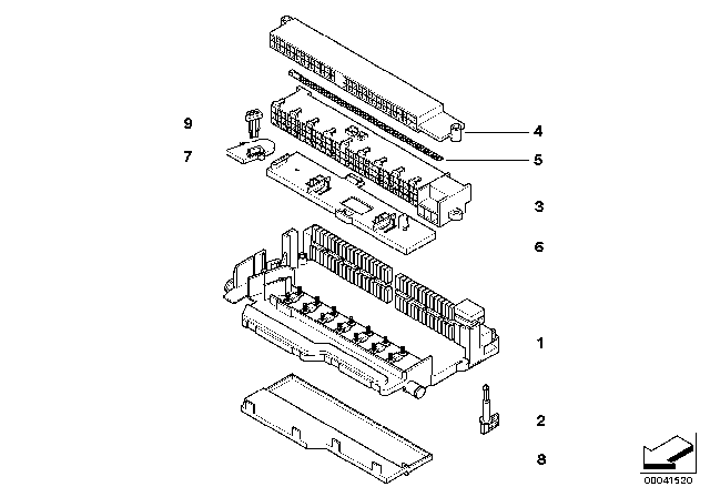 2005 BMW M3 Single Components For Fuse Box Diagram 1