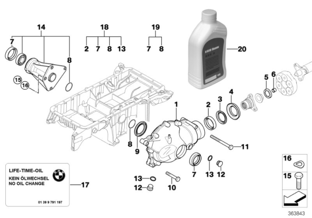 2004 BMW X5 Profile-Gasket Diagram for 31507527999