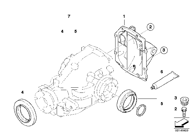 2008 BMW X3 Final Drive, Gasket Set Diagram