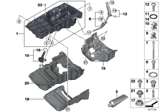 2015 BMW 535d Cover, Acoustic Diagram for 11148512649