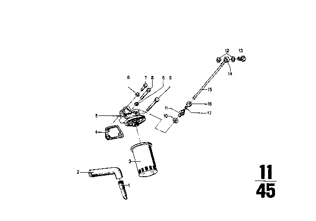 1971 BMW 2002tii Hose Diagram for 11421254047