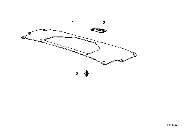 1991 BMW 318i Trim Panel, Rear Trunk / Trunk Lid Diagram