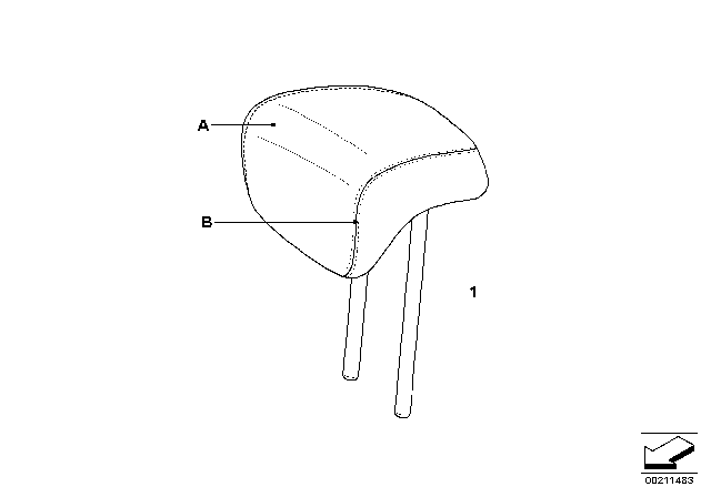 2010 BMW M3 Individual Head Restraint Diagram 2