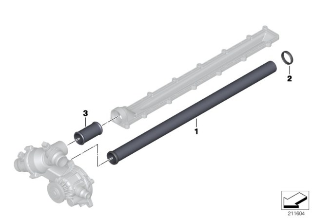 2011 BMW 760Li Cooling System Pipe Diagram