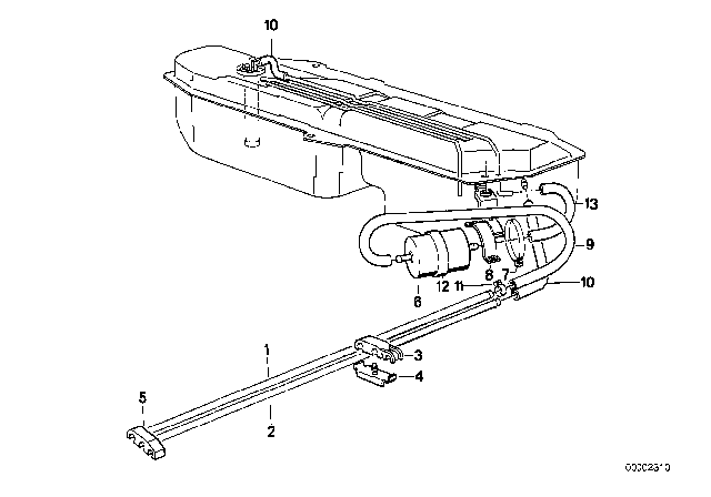 1991 BMW 325i Rubber Ring Diagram for 16121179884